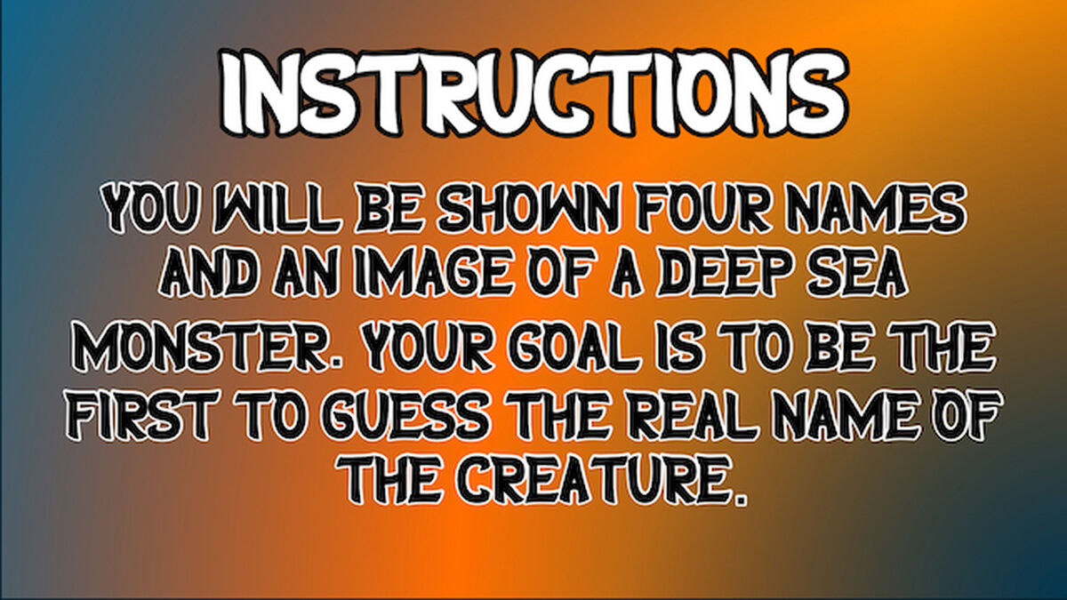 Frightful Face-Off: Deep Sea Edition image number null